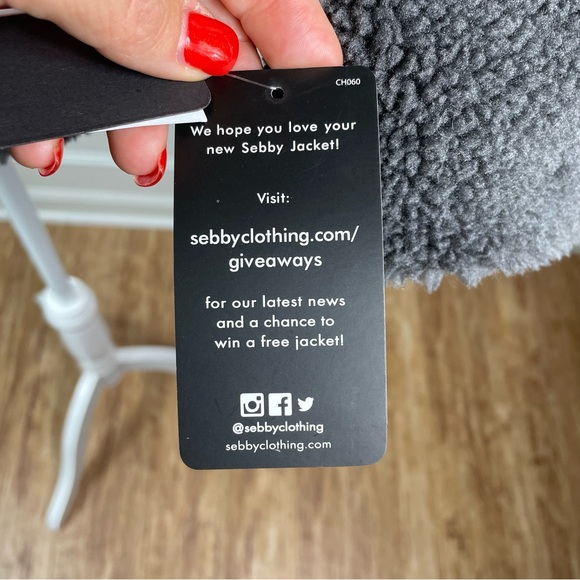 Sebby Collection Grey Teddy Sherpa Fleece NWT. SZ:S. - Picture 10 of 15